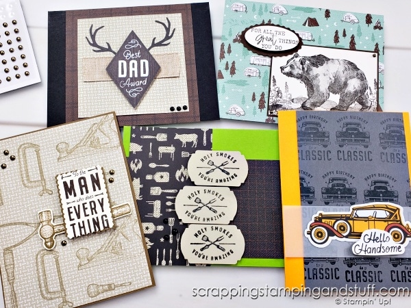 Stampin Up He’s All That & 5 Quick Cards For Men