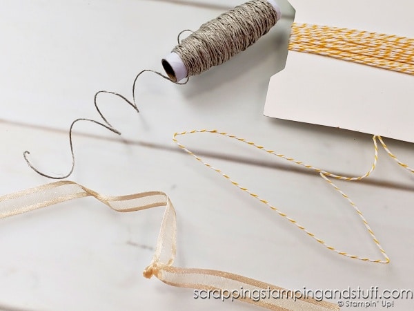Do you get frustrated by twine or ribbon that has kinks or twists in it? Get the kinks out with this quick tip!