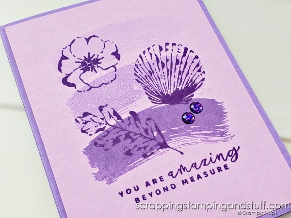 Create clean and simple cards in minutes using the Stampin Up Season of Chic stamp set and this classic card design!