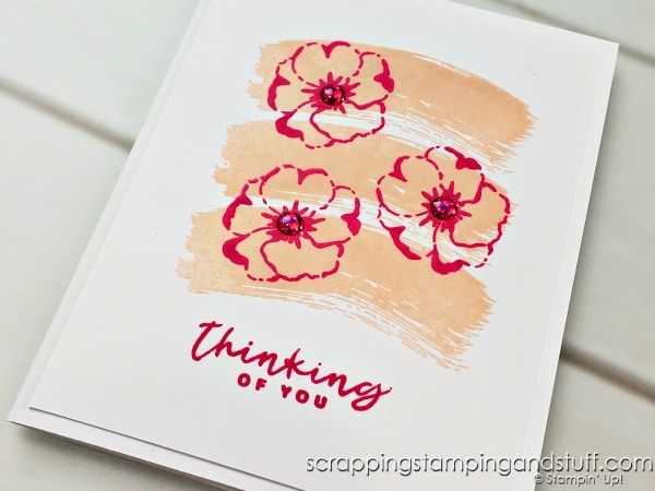 Create clean and simple cards in minutes using the Stampin Up Season of Chic stamp set and this classic card design!