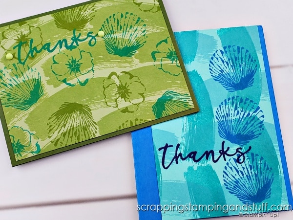 Create clean and simple cards in minutes using the Stampin Up Season of Chic stamp set and this classic card design!