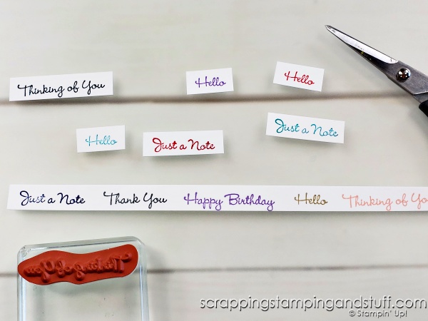 Use Your Scraps To Get Organized! Lots Of Sentiment Tags In Minutes