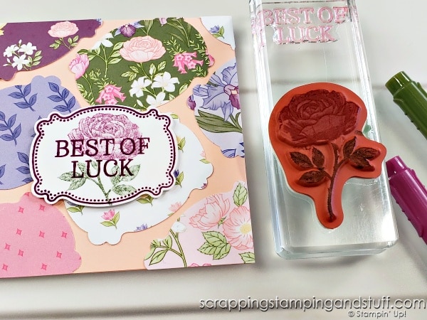 Here's one more way to use your punches - by creating medallion cards! They're a wonderful way to use paper scraps! Featuring Stampin Up Lovely & Lasting and Handmade Wishes.