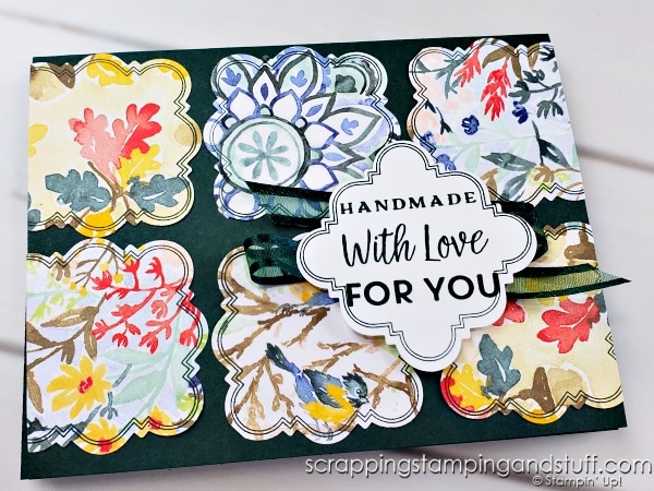 Here's one more way to use your punches - by creating medallion cards! They're a wonderful way to use paper scraps! Featuring Stampin Up Lovely & Lasting and Handmade Wishes.