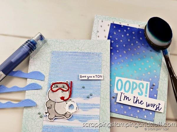 Click to see 3 simple ways to personalize your designer papers, plus highlights of Sale-a-bration 2022 free product options! Stampin Up Stylish Sketches, Amazing Phrasing, Hippest Hippos, and more.