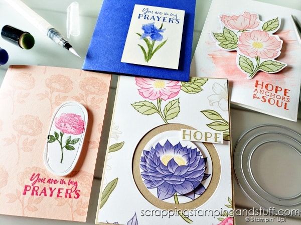 8 Simple techniques to try using your stamps and paper! Samples feature the Stampin Up Wonderful World bundle.