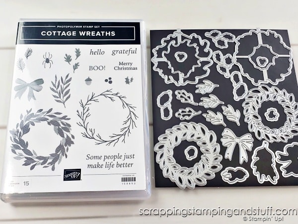 Make beautiful farmhouse style cards! Learn tips and tricks for creating these yourself. Samples include Stampin Up Ringed With Nature and Cottage Wreaths.