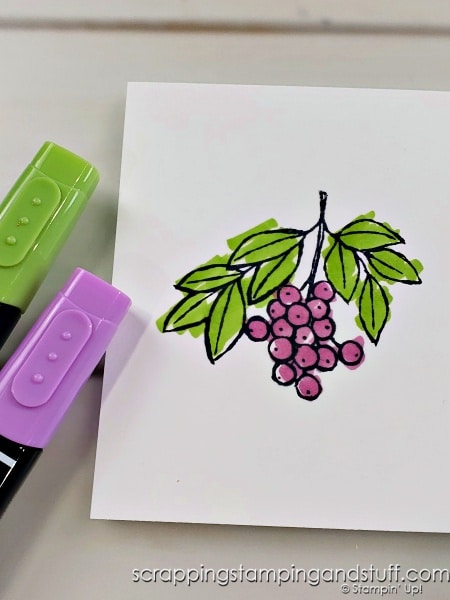 Have you tried carefree coloring? Stop staying inside the lines and give this a try! Sample cards use the Stampin Up Eclectic Garden stamp set.