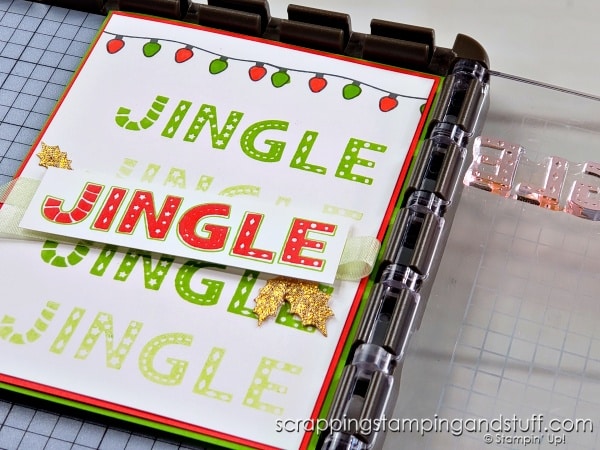 The Stamparatus is the best stamping tool! Try these 3 awesome tricks today. Take a look at the sample cards made with the Stampin Up Jingle Jingle Jingle stamp set.