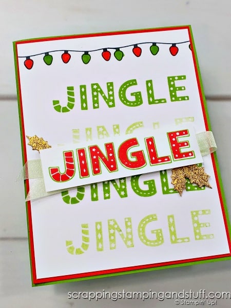 The Stamparatus is the best stamping tool! Try these 3 awesome tricks today. Take a look at the sample cards made with the Stampin Up Jingle Jingle Jingle stamp set.