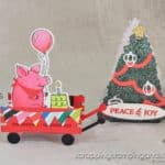 Make a treat box from any die cut using the instructions given here! Create party, wedding, and shower favors, holiday treats, and table decorations. Stampin Up This Birthday Piggy and Trimming The Tree.