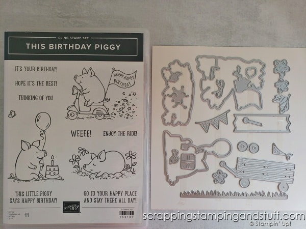 Make a treat box from any die cut using the instructions given here! Create party, wedding, and shower favors, holiday treats, and table decorations. Stampin Up This Birthday Piggy and Trimming The Tree.