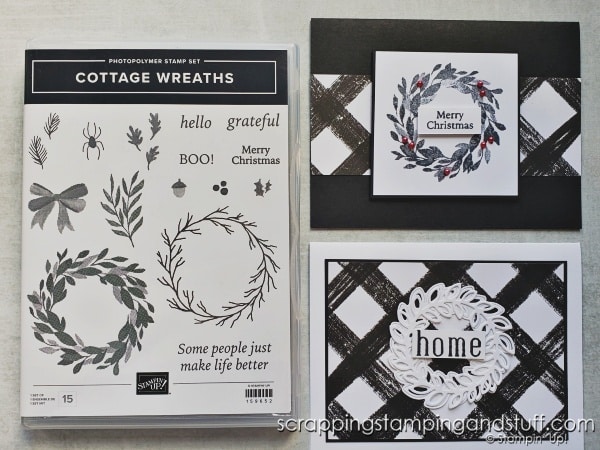 Make your cards POP with black and white! Simple fun fold card design, how to see both sides of your designer papers, and the Stampin Up Rustic Harvest bundle.