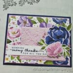 See both sides of your patterned papers with this simple fun fold card design featuring the Stampin Up Happiness Abounds bundle.