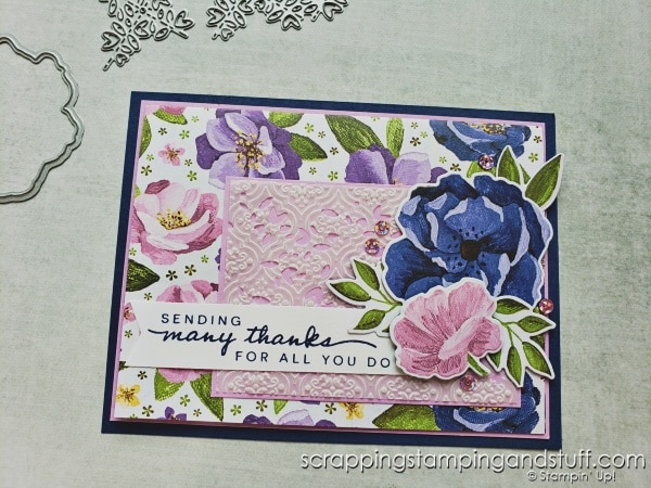 Stampin Up Happiness Abounds & How To See BOTH Sides of Your Designer Papers!