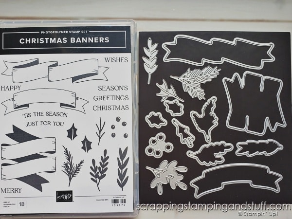 Create tons of die cut sentiment tags FAST with the Stampin Up Christmas Banners bundle! Personalize with other sentiment stamps to create tags for any occasion!