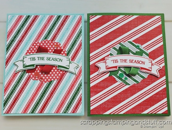 Create tons of die cut sentiment tags FAST with the Stampin Up Christmas Banners bundle! Personalize with other sentiment stamps to create tags for any occasion!