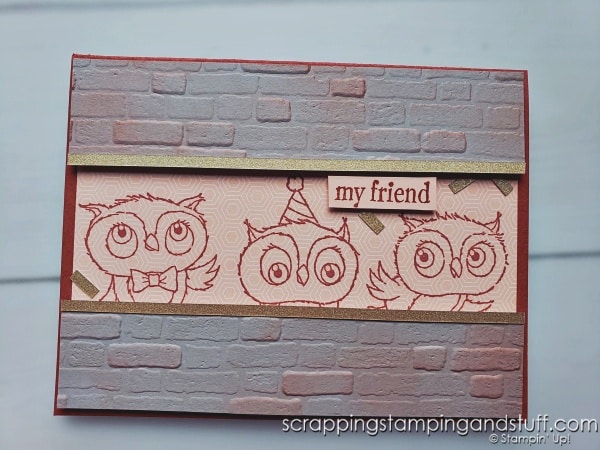 4 simple card layouts and 4 quick ways to color outline stamps! Take a look at these card ideas featuring the Stampin Up Adorable Owls stamp set!