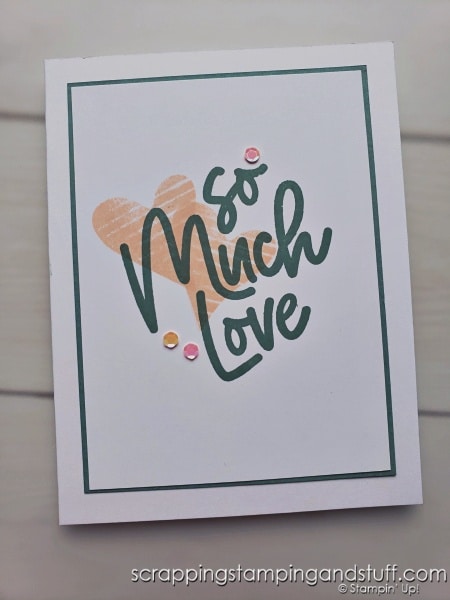 Click to see 9 creative ways to use hearts on your card projects! Sample cards feature the adorable Stampin Up Country Bouquet bundle.