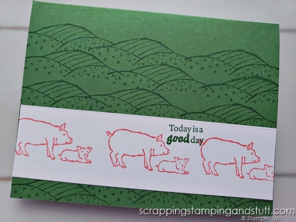 Take a look at these quick and easy beginner level cards that can be made in minutes with the Stampin Up On The Farm stamp set!