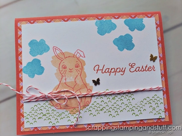 Click to see 7 ways to use outline stamps that do not involve coloring them in! Stampin Up Rejoice In Him, Blessings Of Home, Easter Bunny, Places In The Heart