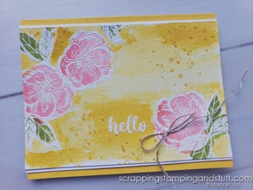 Watercolor Resist For Card Making - Simple And Stunning