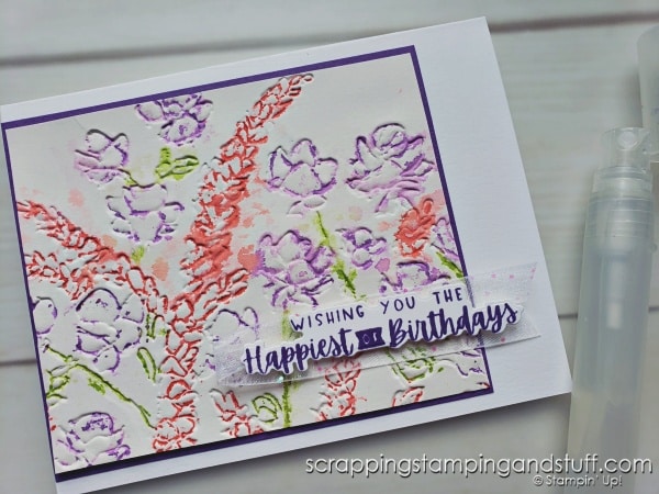 Have you ever done watercolor with embossing folders?! This fun twist on embossing creates one-of-a-kind results. Click for complete tutorial!