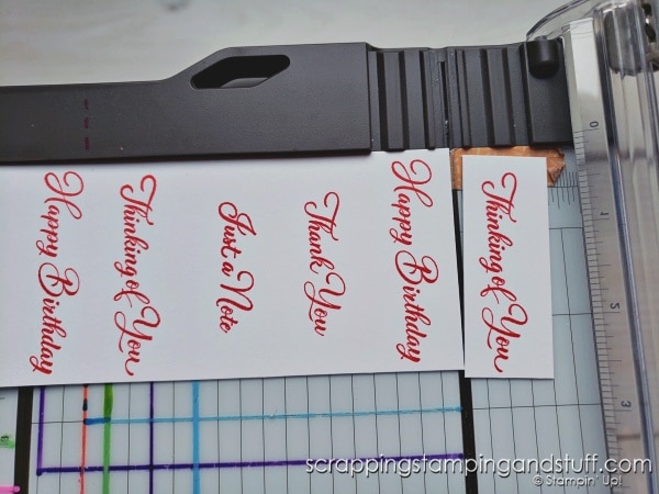 Would you love to know how to stamp and store tons of sentiment tags in just minutes? Click for this simple card making hack!