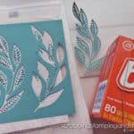 Try this dryer sheet die cutting hack today and save hours poking out those little pieces from your die cuts! Awesome card making hack