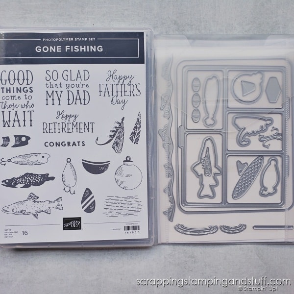 Click to see these 7 card layouts to show how to use your paper stash by making panel cards! Masculine card samples feature the Stampin Up Gone Fishing bundle.