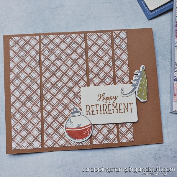 Click to see these 7 card layouts to show how to use your paper stash by making panel cards! Masculine card samples feature the Stampin Up Gone Fishing bundle.