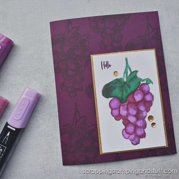 Try lineless coloring with your alcohol markers today! Click for full tutorial on how to color images with alcohol markers without visible outlines. Samples with Stampin Up Softly Sketched.