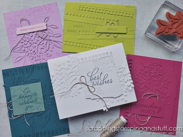 Stampin Up Gorgeously Made & Monochromatic Backgrounds With Die Cuts