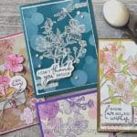 Click for simple instructions and video tutorial for using the bokeh technique for card making to create simple yet stunning cards! Samples feature Stampin Up Detailed Dogwood.