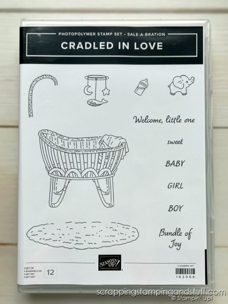 Stampin Up Sale-a-bration 2024 - Free Gift With $50 Purchase Cradled In Love Stamp Set