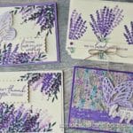 Click for details on making 9 gorgeous cards in just 20 minutes. These cards with Stampin Up Perennial Lavender are perfect for beginning through advanced stampers!