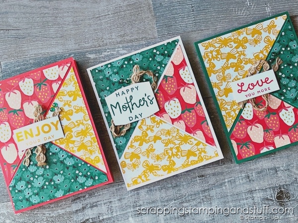 Use your paper stash with these 50 card designs! Includes fun fold cards, simple techniques, unique designs, and more.