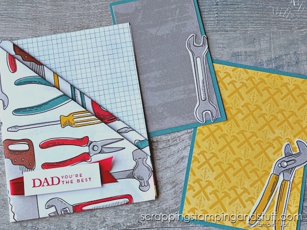 Use your paper stash with these 50 card designs! Includes fun fold cards, simple techniques, unique designs, and more.