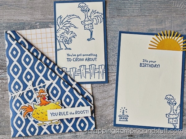 Use your paper stash with these 50 card designs! Includes fun fold cards, simple techniques, unique designs, and more.