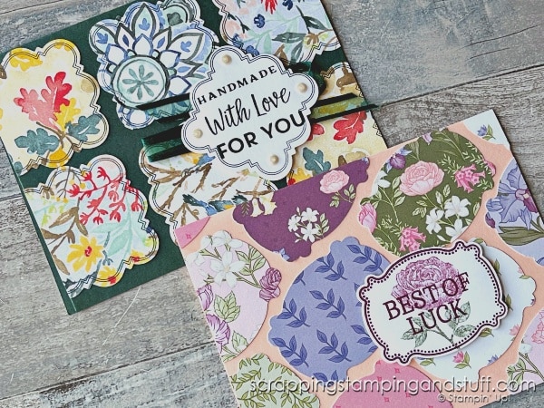 Use your paper stash with these 50 card designs! Includes fun fold cards, simple techniques, unique designs, and more.