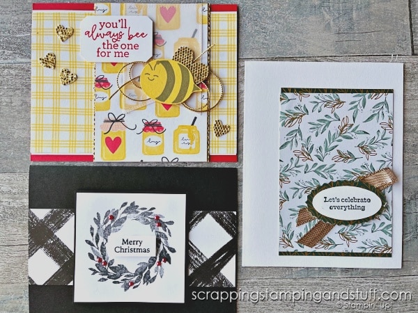 Use your paper stash with these 50 card designs! Includes fun fold cards, simple techniques, unique designs, and more.