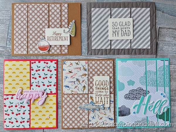 Use your paper stash with these 50 card designs! Includes fun fold cards, simple techniques, unique designs, and more.