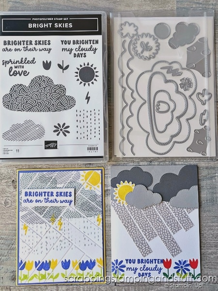 Click for 6 paper scrap card ideas to try today! Feature Stampin Up Bee My Valentine and Bright Skies