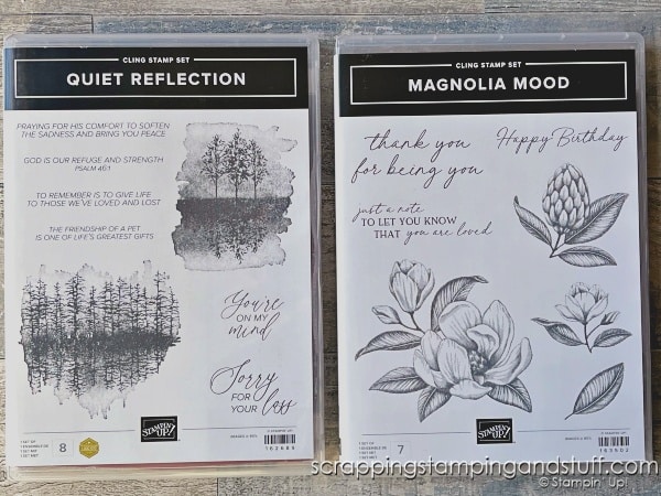 Create these SIMPLE card ideas in just 1 or 2 minutes! Click for 14 ideas using Stampin Up Quiet Reflection and more