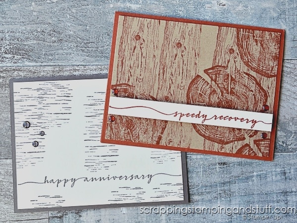 Create these SIMPLE card ideas in just 1 or 2 minutes! Click for 14 ideas using Stampin Up Quiet Reflection and more