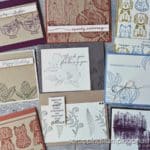 Create these SIMPLE card ideas in just 1 or 2 minutes! Click for 14 ideas using Stampin Up Quiet Reflection and more