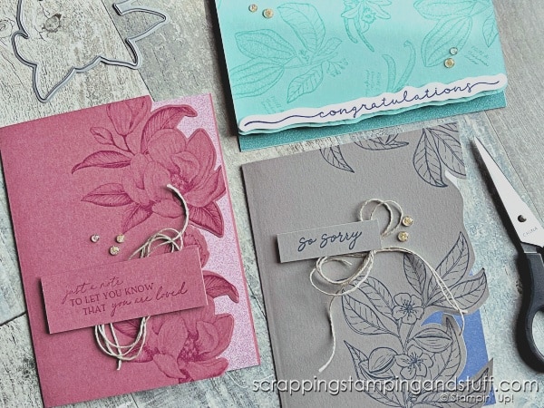 Click for ideas on creating decorative card edges on your handmade cards - this is such a simple way to create unique card projects!