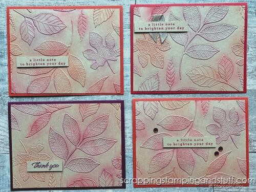 Stampin Up Changing Leaves & 12 Cards In 30 Minutes