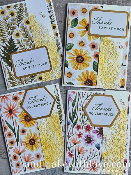 Let's make 12 cards in 30 minutes! I'll share tips and tricks for quick cards while using the Stampin Up Impressions Abloom stamp set!