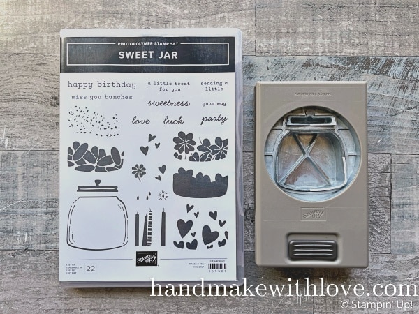 Learn to make custom shaped cards using any of the dies in your craft collection! Sample cares feature the Stampin Up Sweet Jar product bundle.